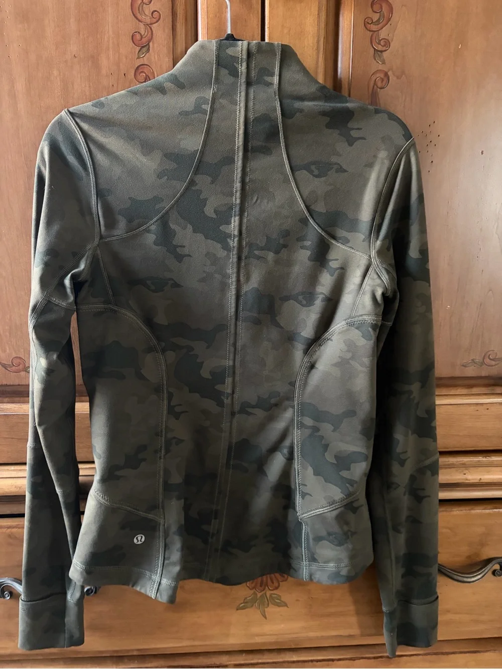 Lululemon Athletica Olive Camo Zip-Up Utility Jacket